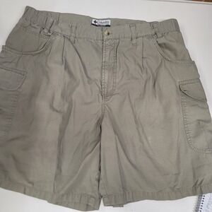 Columbia Mens Cargo Shorts Size 40 Outdoor Casual Elastic Waist‎ Khaki